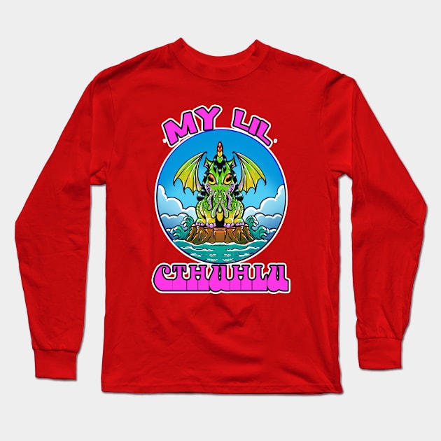 My Lil Cthulhu Long Sleeve T-Shirt by Biomek